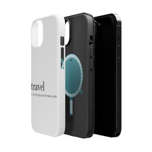DistinctInk ToughCase for Apple iPhone, Compatible with MagSafe Charging - Travel - Thing to buy that makes you richer