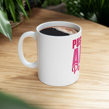DistinctInk Glossy White Coffee / Tea Mug - Pushups and Pearls
