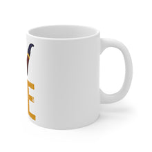 DistinctInk Glossy White Coffee / Tea Mug - Love Pipe Smoking