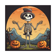 DistinctInk Canvas Wall Art with Skelefun Halloween for Halloween