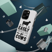 DistinctInk ToughCase for Apple iPhone, Compatible with MagSafe Charging - Easily Distracted By Cows