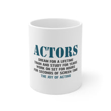 DistinctInk Glossy White Coffee / Tea Mug - Actors Dream Train Study Work for Screen Time