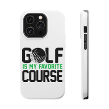DistinctInk ToughCase for Apple iPhone, Compatible with MagSafe Charging - Golf Is MY Favorite Course