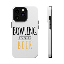 DistinctInk ToughCase for Apple iPhone, Compatible with MagSafe Charging - Bowling and Beer