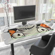 DistinctInk LED Gaming Mouse Pad with Ghost Skeleton Pumpkin Pattern Design for Halloween