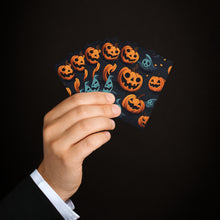 DistinctInk Playing Poker Cards with Nightly Fright of Bats and Ghouls Design for Halloween