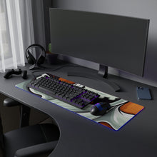 DistinctInk LED Gaming Mouse Pad with Silly Specter Sprites Design for Halloween