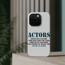 DistinctInk ToughCase for Apple iPhone, Compatible with MagSafe Charging - Actors Dream Train Study Work for Screen Time