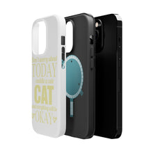 DistinctInk ToughCase for Apple iPhone, Compatible with MagSafe Charging - Cuddle a Cat Everything Will Be Okay