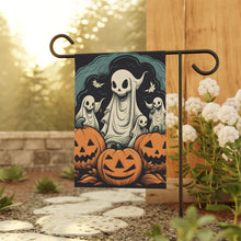 DistinctInk Garden & House Banner / Flag with Spooky Skeleton Pumpkins Design for Halloween