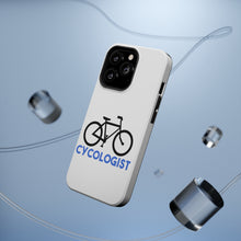 DistinctInk ToughCase for Apple iPhone, Compatible with MagSafe Charging - Cycologist Bicycle Cycling