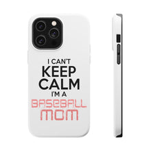 DistinctInk ToughCase for Apple iPhone, Compatible with MagSafe Charging - Can't Keep Calm I'm a Baseball mom