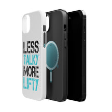 DistinctInk ToughCase for Apple iPhone, Compatible with MagSafe Charging - Less Talky More Lifty