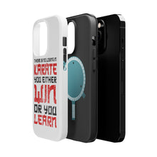 DistinctInk ToughCase for Apple iPhone, Compatible with MagSafe Charging - No Losing in Karate - Win Or Learn