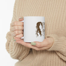 DistinctInk Glossy White Coffee / Tea Mug - Curly Hair Don't Care