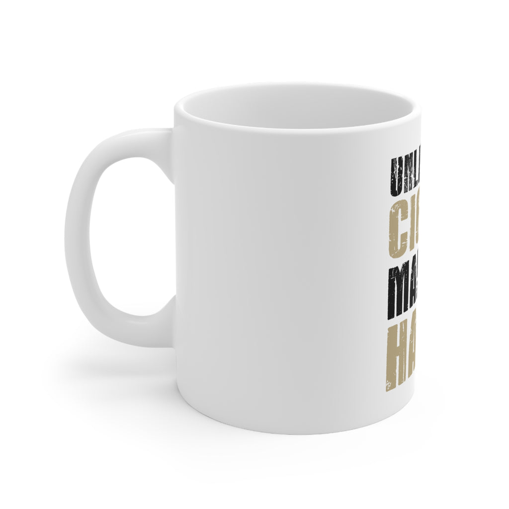 Glossy White Coffee / Tea Mug - Unlike You, Cigars Make Me Happy, view 2