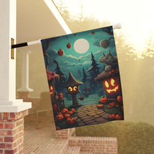 DistinctInk Garden & House Banner / Flag with Trick or Treat Fun Design for Halloween