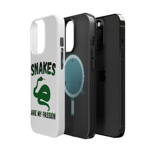 DistinctInk ToughCase for Apple iPhone, Compatible with MagSafe Charging - Snakes Are My Passion