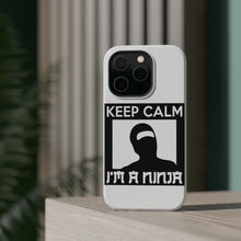 DistinctInk ToughCase for Apple iPhone, Compatible with MagSafe Charging - Keep Calm I'm a Ninja