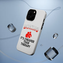 DistinctInk ToughCase for Apple iPhone, Compatible with MagSafe Charging - Boxing It's Cheaper Than Therapy