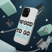 DistinctInk ToughCase for Apple iPhone, Compatible with MagSafe Charging - Wood You Lake to Go Camping