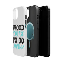 DistinctInk ToughCase for Apple iPhone, Compatible with MagSafe Charging - Wood You Lake to Go Camping