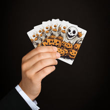 DistinctInk Playing / Poker Cards with Ghostly Skeleton and Pumpkins Design for Halloween