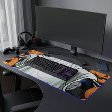 DistinctInk LED Gaming Mouse Pad with Ghost Skeleton Pumpkins Pattern Design for Halloween