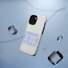 DistinctInk ToughCase for Apple iPhone, Compatible with MagSafe Charging - Swimming No Shirt No Shoes No Problem