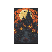 DistinctInk Garden & House Banner Flag with Darkness Falls on Halloween Design for Halloween