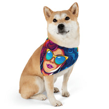 DistinctInk Adjustable Pet Banana Collar with Life's Unforgettable Moments Design for LGBTQ+ Pride