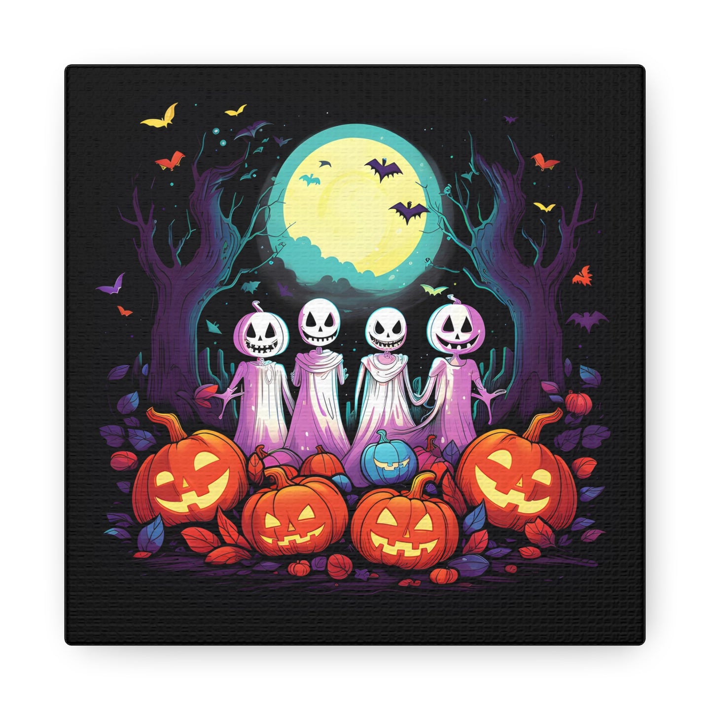 DistinctInk Canvas Wall Art with Exploring the Unknown for Halloween LGBTQ+ Pride