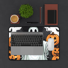 DistinctInk Desk Mat with Ghost Skeleton Pumpkins Pattern Design for Halloween