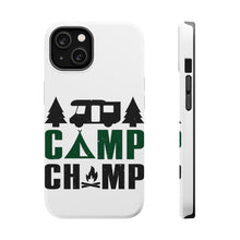 DistinctInk ToughCase for Apple iPhone, Compatible with MagSafe Charging - Camp Champ - Camping Fire