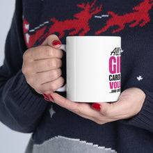 DistinctInk Glossy White Coffee / Tea Mug - All This Girl Cares About is Volleyball