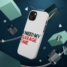 DistinctInk ToughCase for Apple iPhone, Compatible with MagSafe Charging - I Need My Garage Time