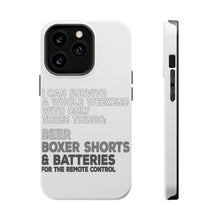 DistinctInk ToughCase for Apple iPhone, Compatible with MagSafe Charging - Can Survive with Only Beer Boxers Batteries