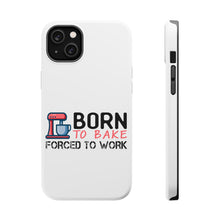 DistinctInk ToughCase for Apple iPhone, Compatible with MagSafe Charging - Born to Bake Forced to Work