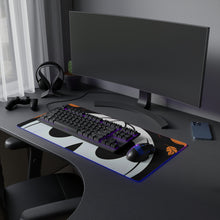 DistinctInk LED Gaming Mouse Pad with Ghost Skeleton Cartoon Pumpkin Design for Halloween