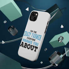 DistinctInk ToughCase for Apple iPhone, Compatible with MagSafe Charging - I'm The Crazy Famer Warned You About