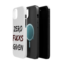 DistinctInk ToughCase for Apple iPhone, Compatible with MagSafe Charging - Zero F's Given