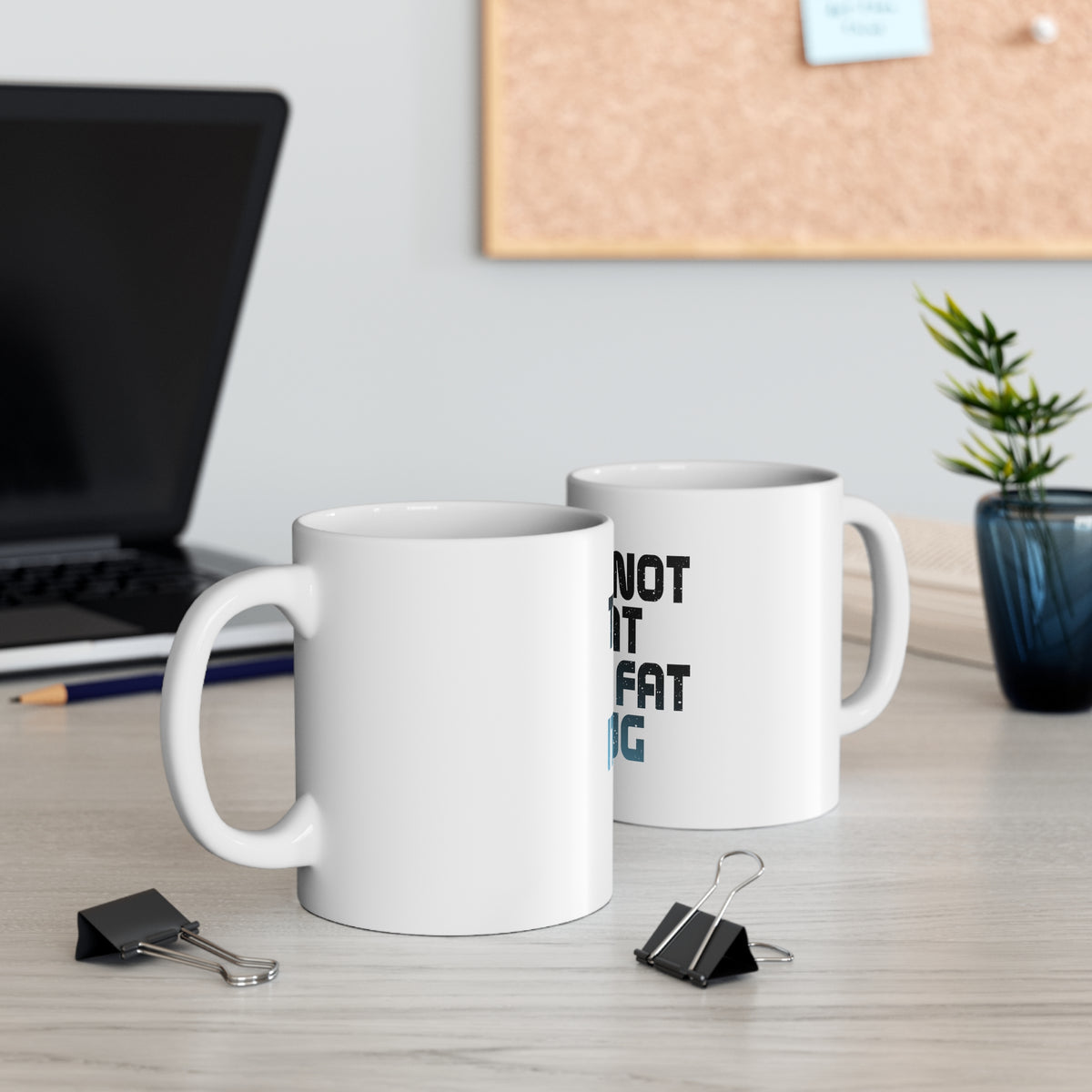 Glossy White Coffee / Tea Mug - That's Not Sweat It's My Fat Crying, view 5