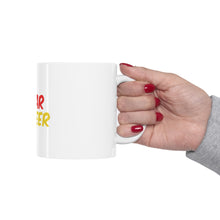 DistinctInk Glossy White Coffee / Tea Mug - I Fear No Beer