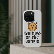 DistinctInk ToughCase for Apple iPhone, Compatible with MagSafe Charging - King of the Jungle - Lion