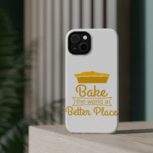 DistinctInk ToughCase for Apple iPhone, Compatible with MagSafe Charging - Bake the World a Better Place