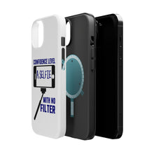 DistinctInk ToughCase for Apple iPhone, Compatible with MagSafe Charging - Confidence Level Selfie with No Filter