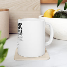 DistinctInk Glossy White Coffee / Tea Mug - Work is for People Who Can't Play Blackjack