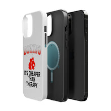 DistinctInk ToughCase for Apple iPhone, Compatible with MagSafe Charging - Boxing It's Cheaper Than Therapy