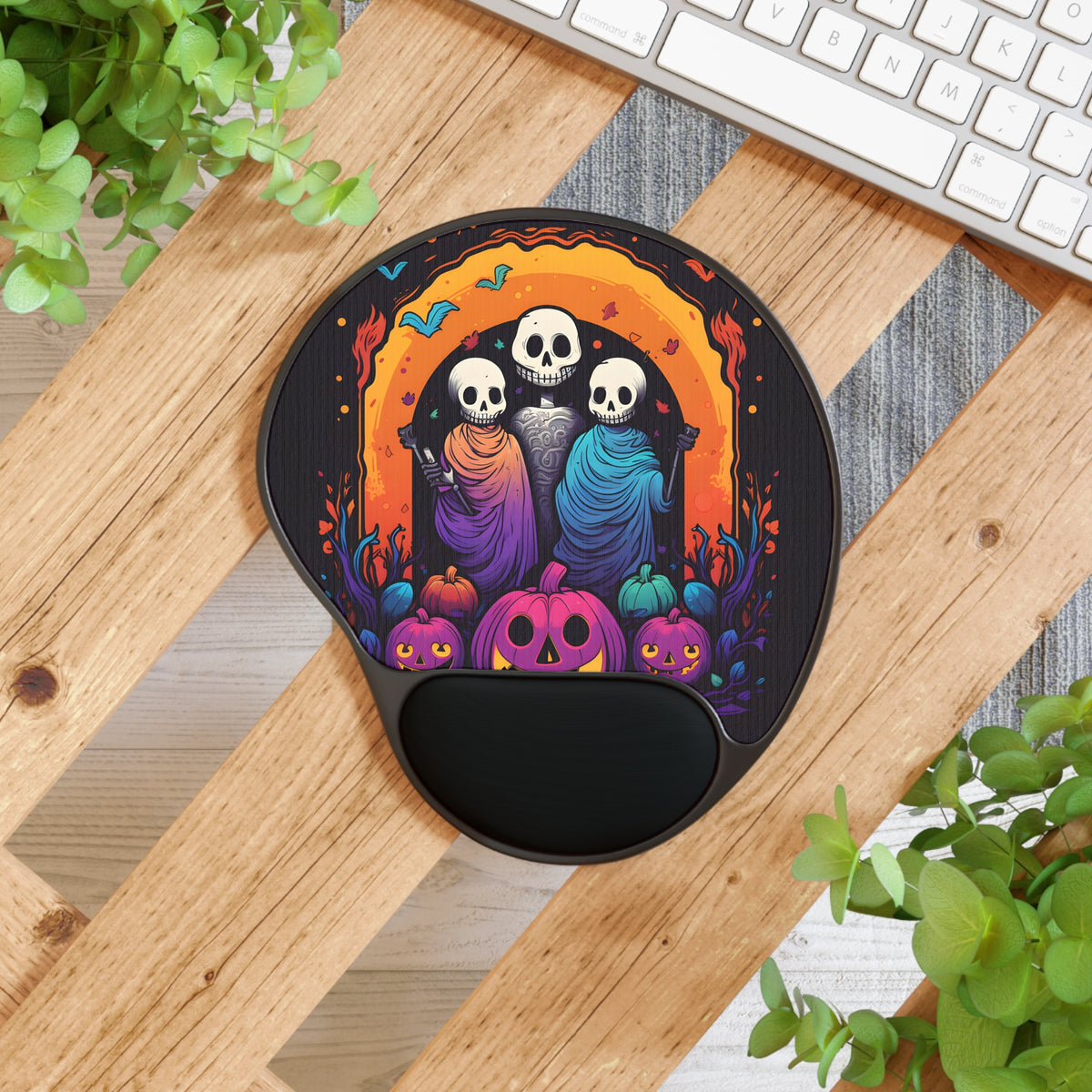 Mouse Pad with Wrist Rest with The Paths We Choose Design for Halloween LGBTQ+ Pride, view 7
