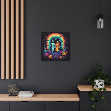 DistinctInk Canvas Wall Art with The Enduring Beauty of Writing for Halloween LGBTQ+ Pride